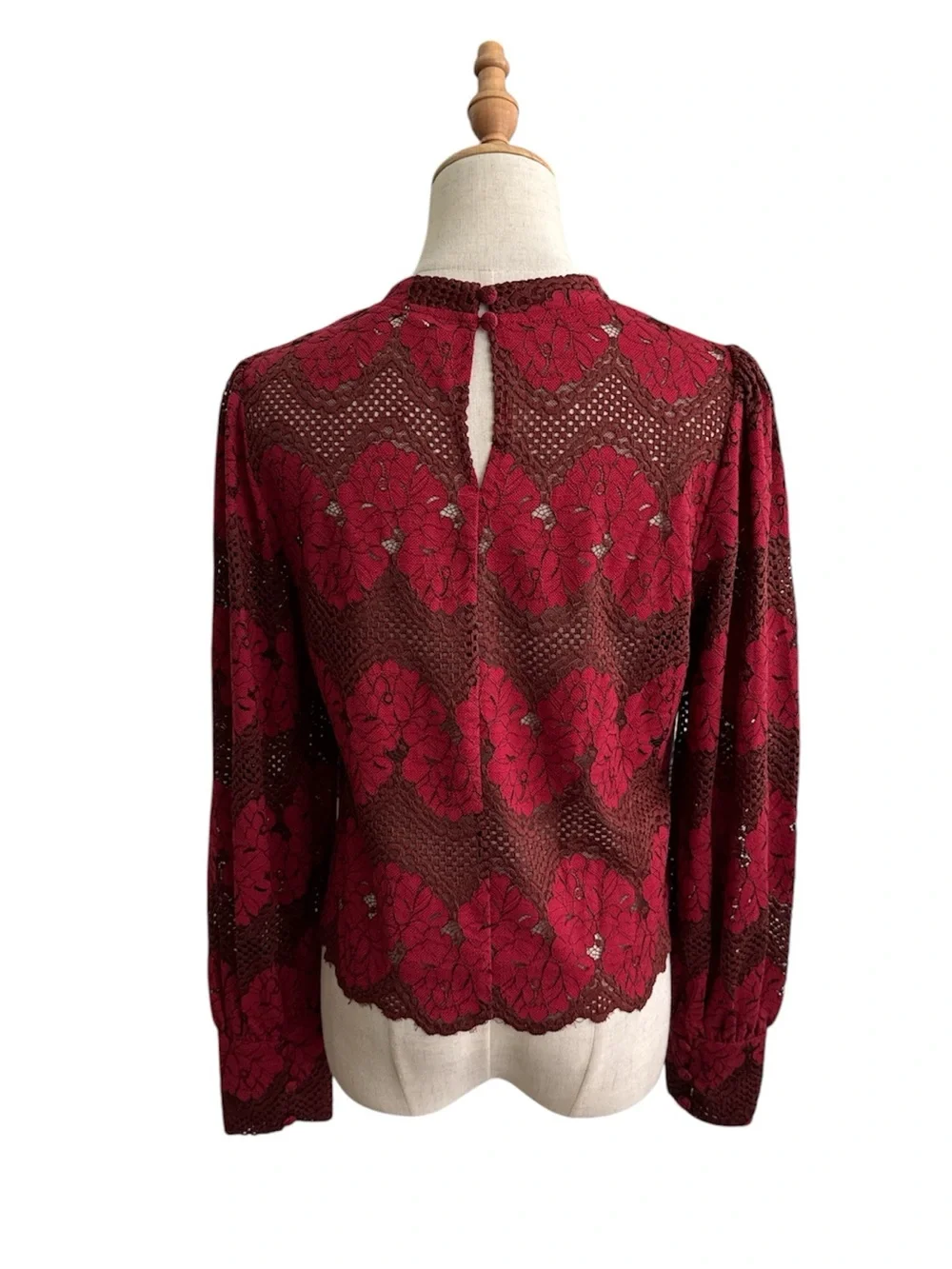 Anthropologie Dolan Left Coast Mock Neck Lace Blouse Top Size Small New With Tag